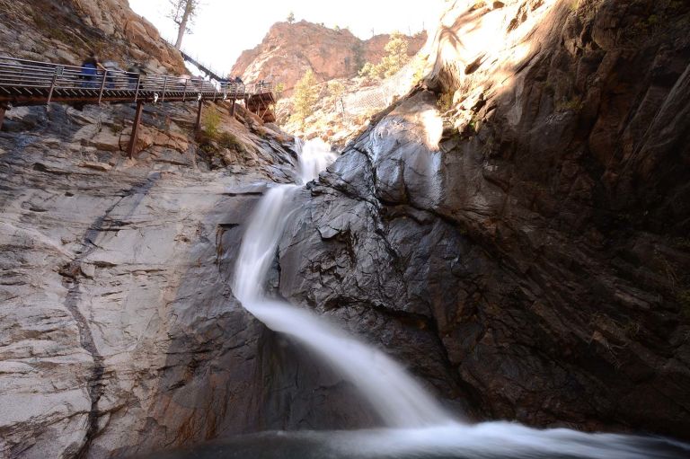 A Bridge Over A Waterfall