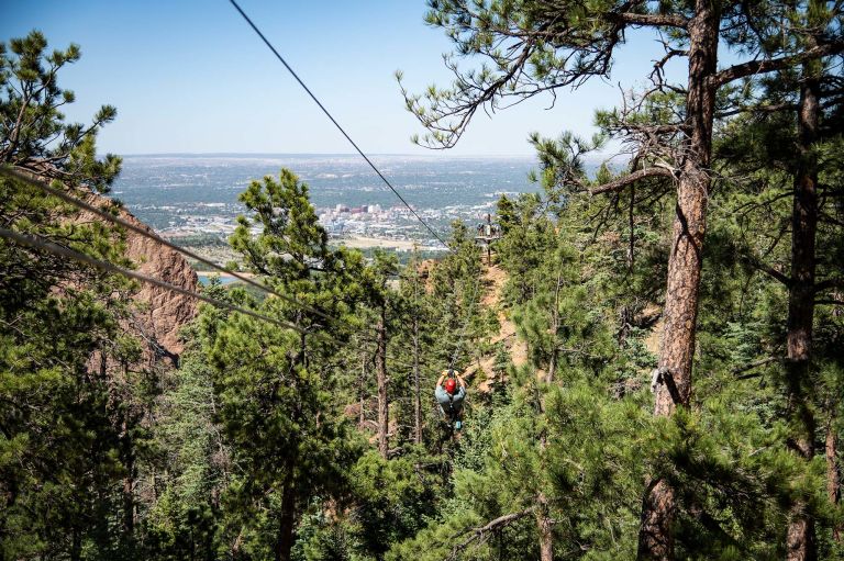 A Person On A Zip Line