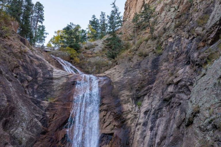 Seven Falls In A Rocky Area