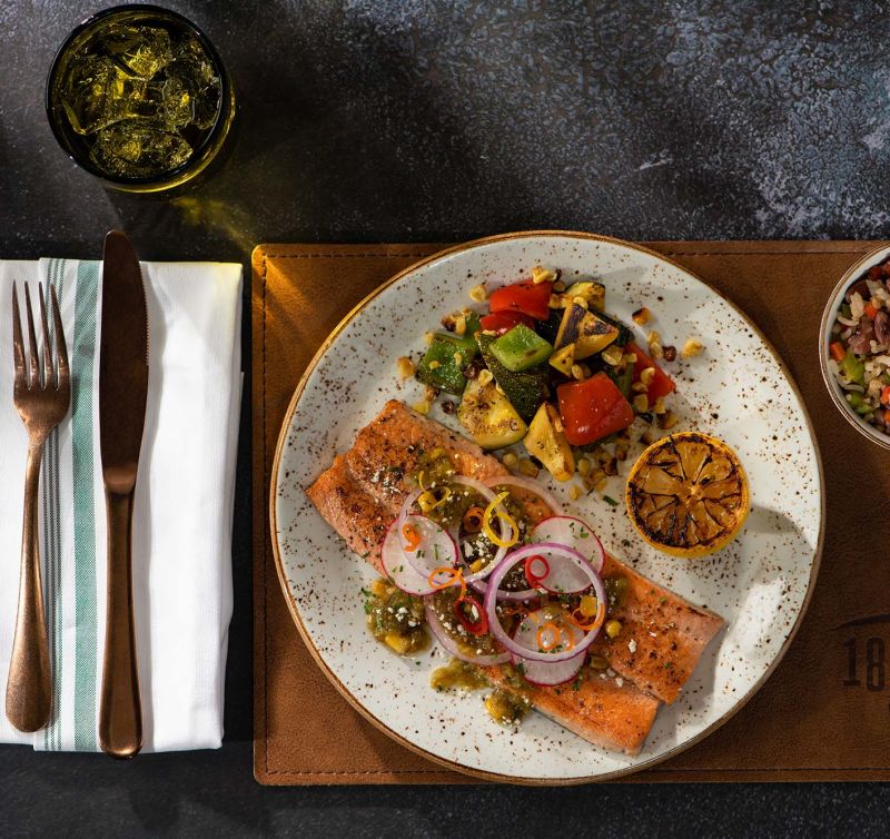 A Plate of Food at Restaurant 1858
