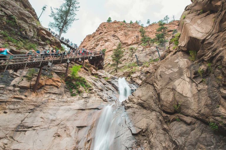 A Bridge Over A Waterfall